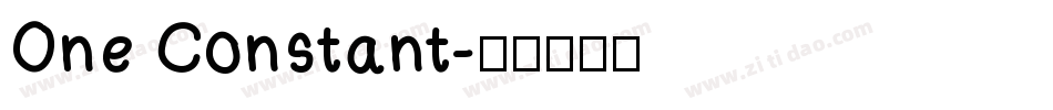 One Constant字体转换